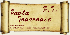 Pavla Tovarović vizit kartica